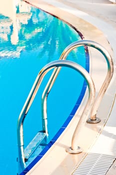 entrance to the pool with clean water