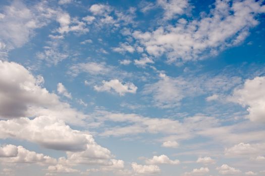 Blue sky with white clouds