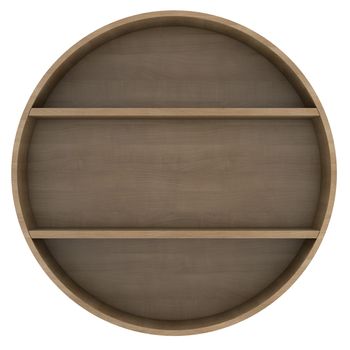 Shelves in the shape of a circle. 3d rendering on white background