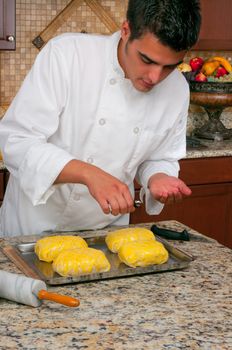  Chef making beef Wellington 