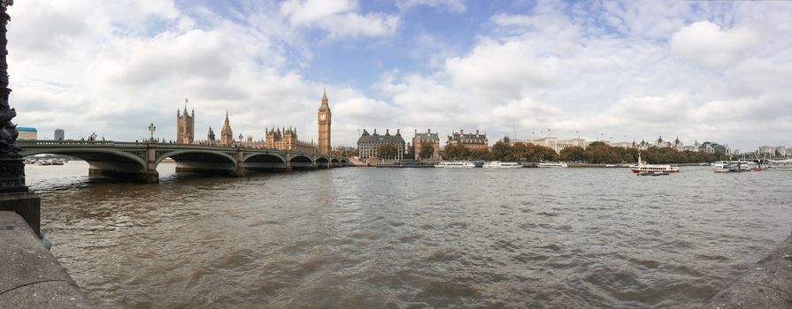 London. Westminster area panoramic view