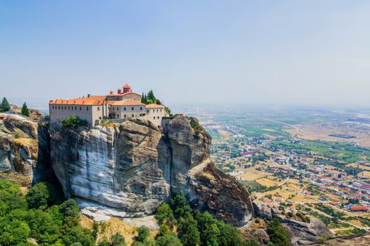 Meteora. Famous Greek Christian monastery on the rock. Greece.