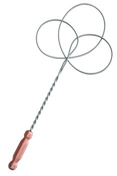 Metal carpet beater isolated on a white background. 3D render. 
