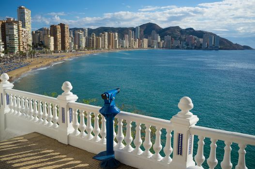 Benidorm bay as seen from one of its landmark viewpoints