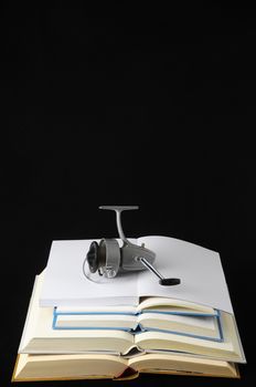 Empty Classic Book Isolated over a Black Background