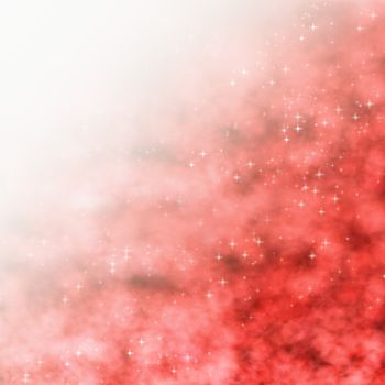 Abstract red sparkly background with copy space.