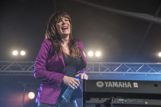 Each year the first week in August held a blues festival in Notodden, Norway. Photo is shot from the concert with Beth Hart band. The band members are: piano/vocal Beth Hart, guitar/vocal Jon Nichols, guitar PJ Barth, drums Bill Ransom