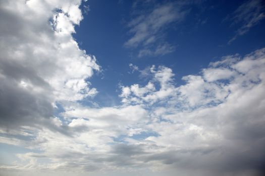 Sky with clouds. Natural light and colors