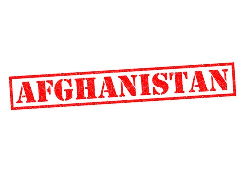 AFGHANISTAN Rubber Stamp over a white background.