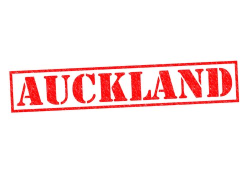 AUCKLAND Rubber Stamp over a white background.