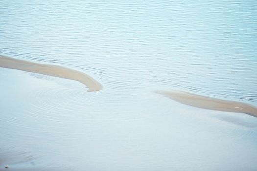 View on lagoon with ripple on the water
