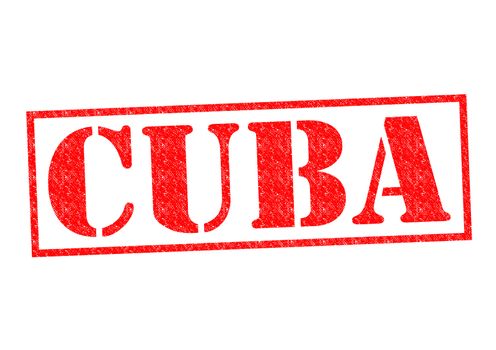 CUBA Rubber Stamp over a white background.