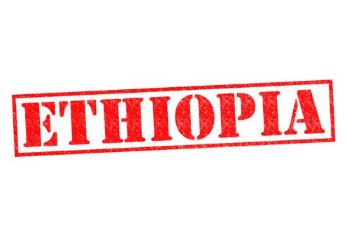 ETHIOPIA Rubber Stamp over a white background.