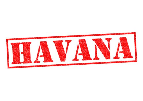 HAVANA Rubber Stamp over a white background.