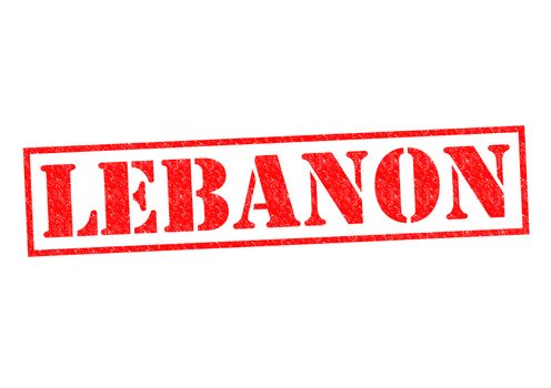 LEBANON Rubber Stamp over a white background.