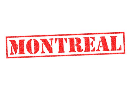 MONTREAL Rubber Stamp over a white background.