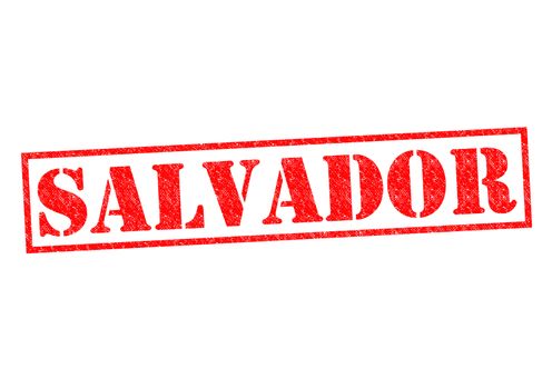 SALVADOR Rubber Stamp over a white background.