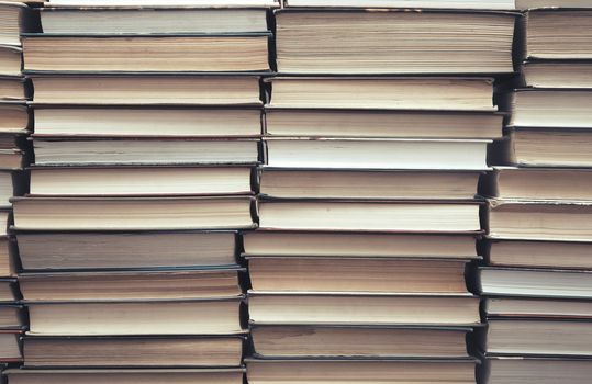 Rows and columns of numerous books