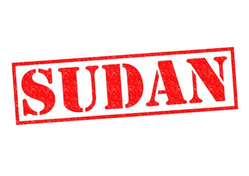 SUDAN Rubber Stamp over a white background.