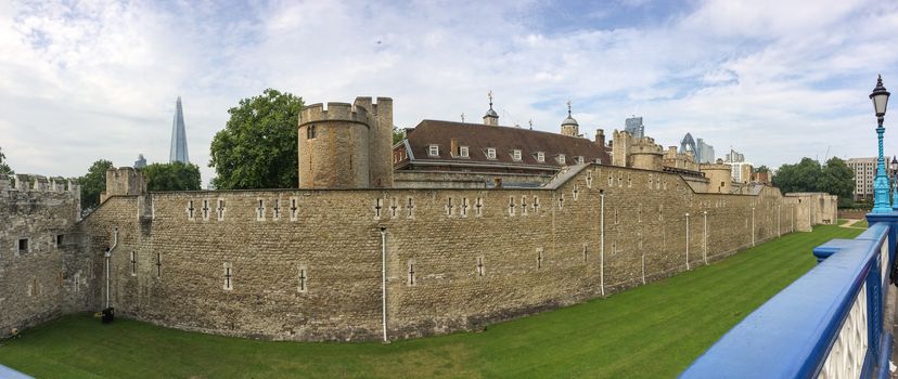 Tower of London, ancient architecture and walls