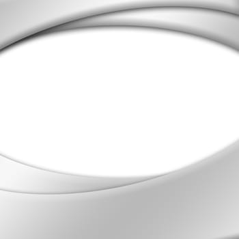 Frame in the form of an eye. A gray border, in the middle an empty white space