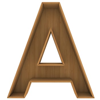 Wooden cabinet-letter. Isolated render on a white background