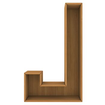 Wooden cabinet-letter. Isolated render on a white background