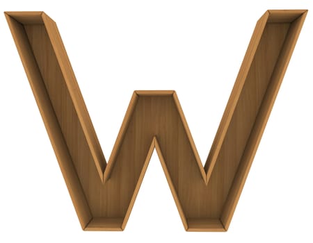 Wooden cabinet-letter. Isolated render on a white background