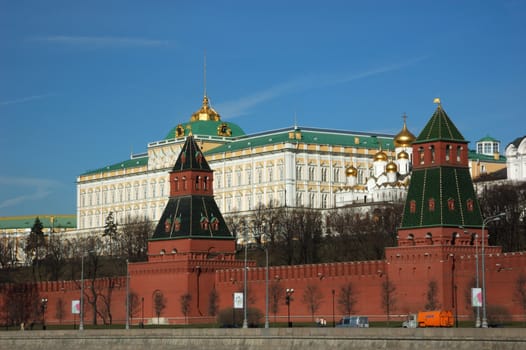 View of Great Kremlin Palace in Moscow, Russia
