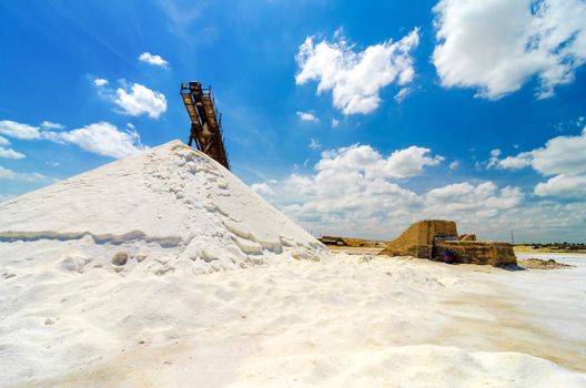 Salt production in Manaure in La Guajira, Colombia