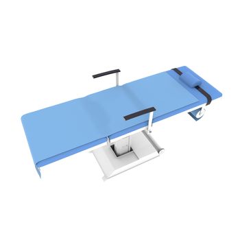 New and modern medical table on a white background