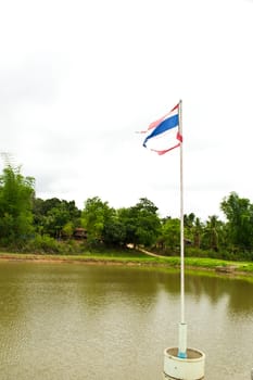 Flag of Thailand and rivers