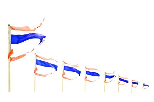 Thailand flag on a white background