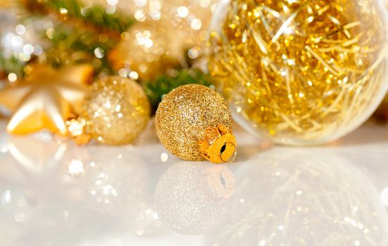 Christmas decoration on abstract background