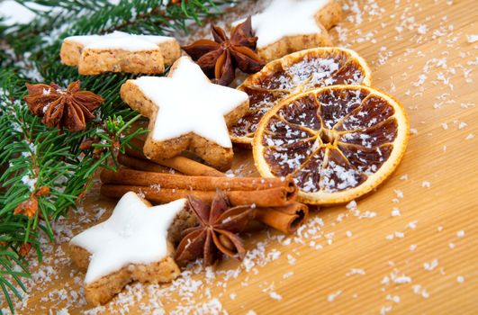 Christmas cookies with festive decoration