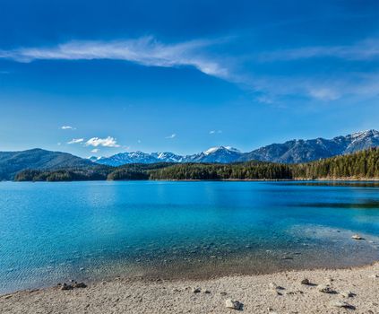 Eibsee lake. Bavaria, Germany