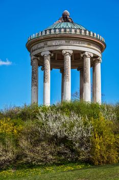 Monopteros - Greek style temple in Englischer Garten. Munich, Germany