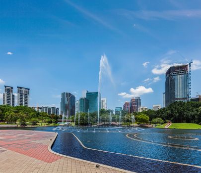 Skyline of Central Business District of Kuala Lumpur, Malaysia