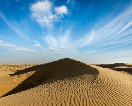 Dunes of Thar Desert. Sam Sand dunes, Rajasthan, India