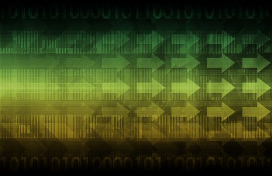 Communication Technology with Moving Data in Art