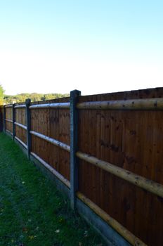 New wood fencing at a private garden.