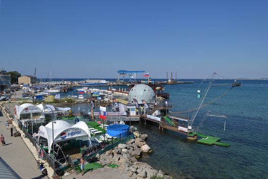 Port, the mooring in Anapa, Krasnodar Krai.