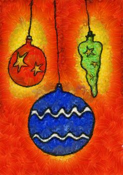 Image of the Christmas decoration - baubles