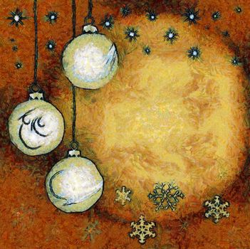Abstract image of the Christmas decoration - Christmas balls