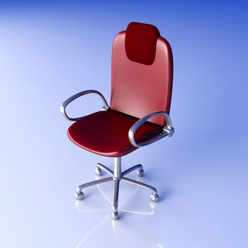 3D rendered office chair. Unbalanced lightning setup.