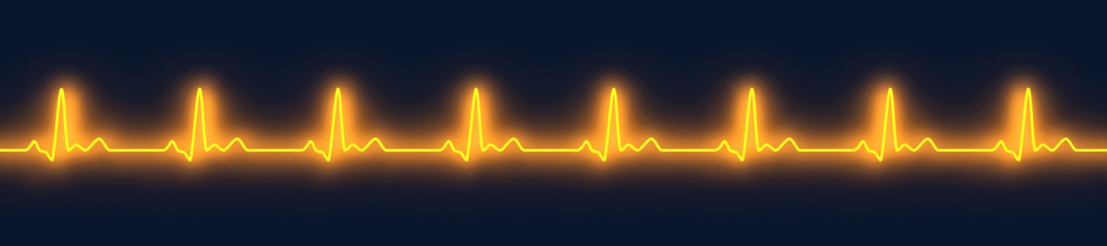 3D rendered Illustration. Heartbeat graph.
