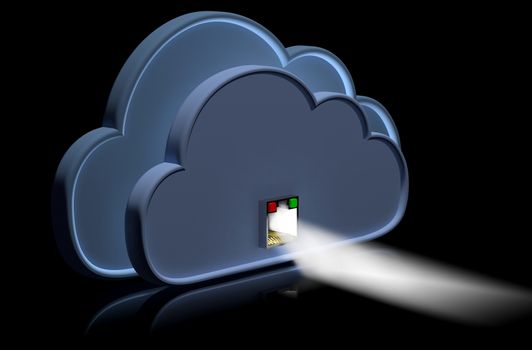 Concept of receiving information from the cloud