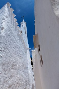 Binibequer Vell in Menorca Binibeca white village Sant Lluis at Balearic Islands