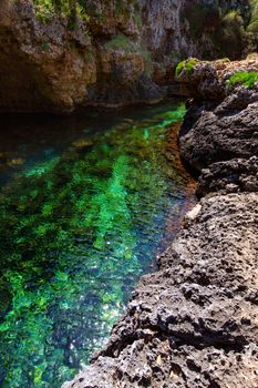 sAlgar beach Cala Rafalet in Menorca at Balearic Islands of Spain