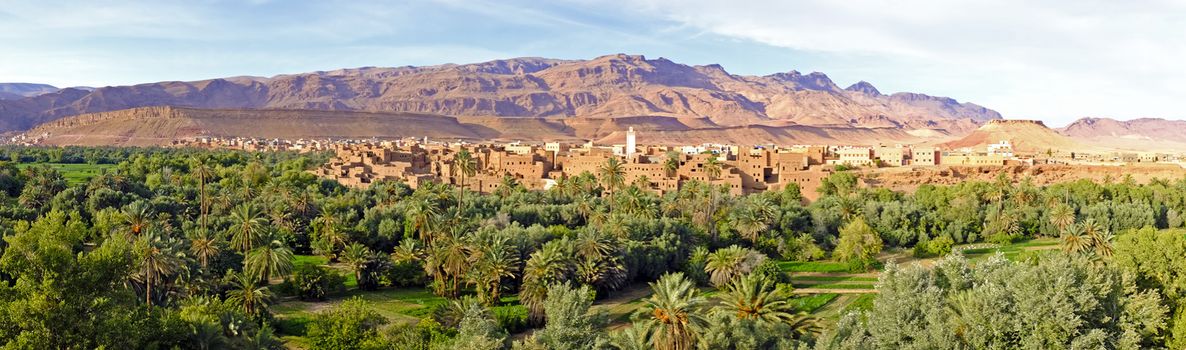 Oasis in the dade valley in Morocco Africa